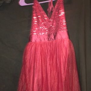 Long Prom/Homecoming dress. Red with sequin.